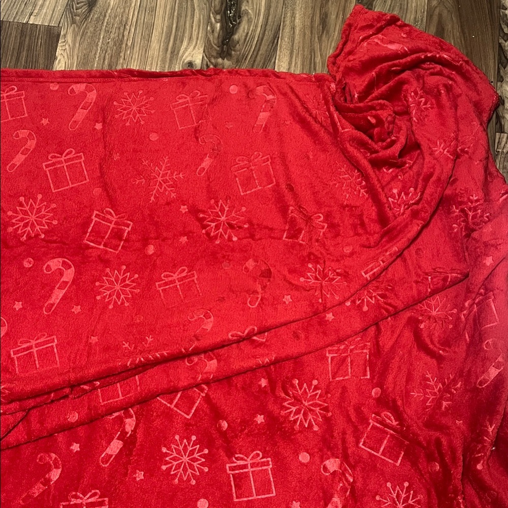 Festive Red Holiday Blanket